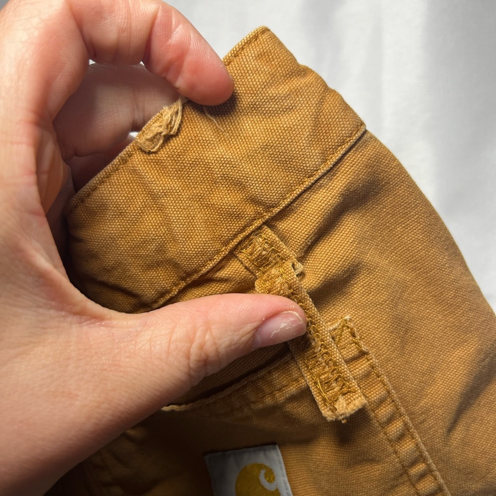 Carhartt Carpenter Utility Pants Boys Size 8 Brown Canvas Adjustable Waist - Picture 7 of 8